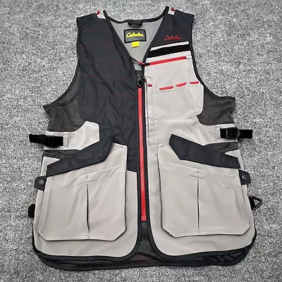 CABELAS New Era Shooting Vest Mens Large Timberwolf Grey NEW NWOT Zip Right Pad • $39.95