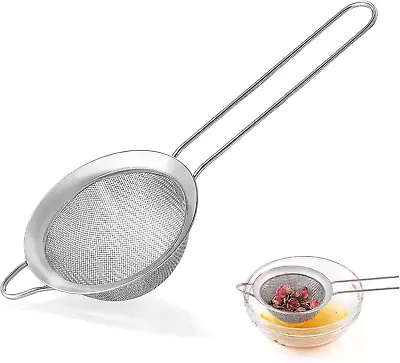 Fine Mesh Strainers For Kitchen COKUMA Stainless Steel Metal Hand Small Mini Si • $8.48