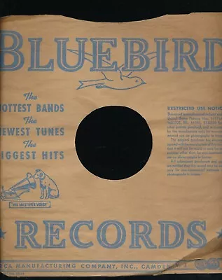 78 RPM Company Logo Sleeves- PRE WAR-BLUEBIRD-Hottest BandsNewest Tunes • $6