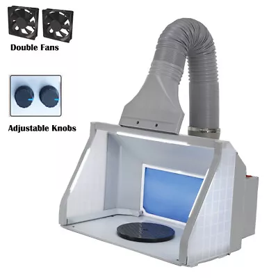 OPHIR Double Fans Airbrush Spray Booth Kit W/ Adjustable Knobs F Model Painting • $176.96