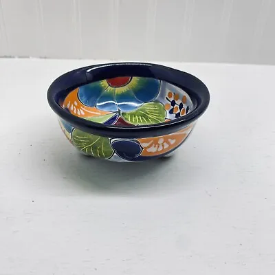Talavera Mexico Footed Bowl Multicolored • $10