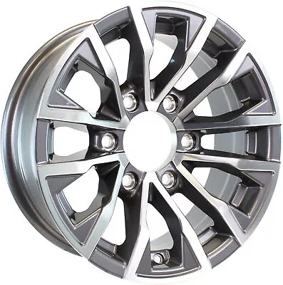 Aluminum Trailer Wheel 16X6 16 X 6 6 Lug 5.5 Center Edge Gun Metal Rim • $98.97