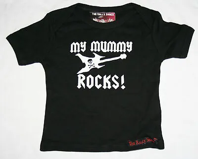 £6.50 • Buy My Mummy Rocks! - Alternative Rock Guitar Black Baby T Shirt 