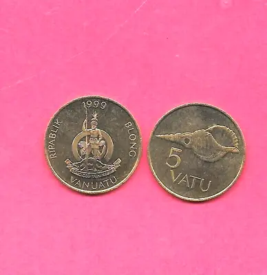 Vanuatu Km5 1999 5 Vatu Uncirculated-unc Mint-bu Old Excellent Coin • $2.55