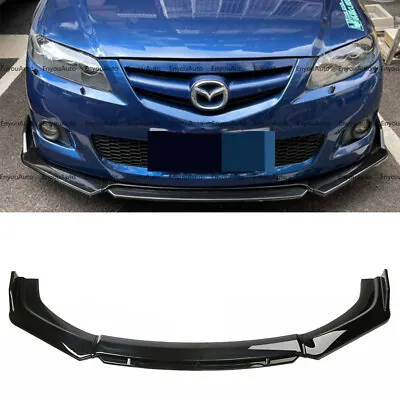 For Mazda 2 3 6 UNIVERSAL Front Bumper Lip Spoiler Splitter Glossy Black • $57
