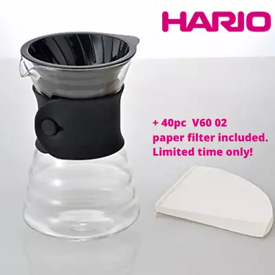 SALE! HARIO V60 Dripper Glass Server Decanter Kit +Free 40pc V60 Filter AU Stock • $39
