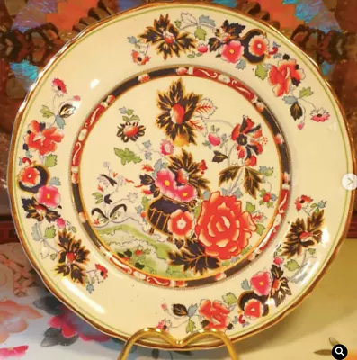 ANTIQUE MASON`S IRONSTONE DINNER PLATE 27cm DIAMETER CIRCA 1920 MANDARIN DESIGN • £29.99