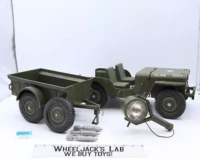 Combat Jeep 7000 W/ Trailer GI Joe 1965 Vintage Vehicle Action Figure • $72.03