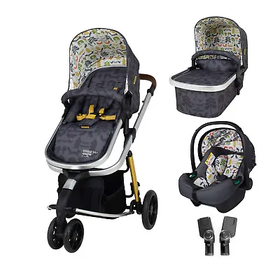 Cosatto Giggle 3 In 1 In Nature Trail With Carrycot I Size Car Seat & Raincover • £399.95