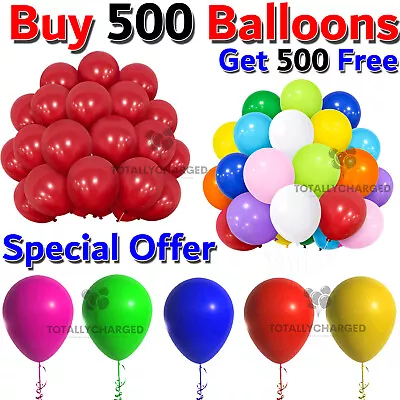 100 X Latex PLAIN BALOON BALLONS Helium BALLOONS Quality Party Birthday Wedding • £23.99