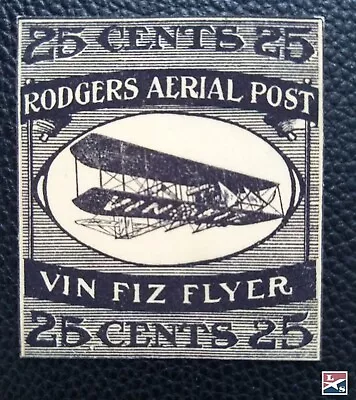 L/S Scott CL2 US Air Post Semi-Official Mail 25c Vin Fiz Flyer Reproduction Lot • $28