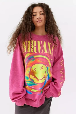 $59.99 • Buy Urban Outfitters Women's X Nirvana Smile Overdyed Oversize Crew Neck Sweatshirt