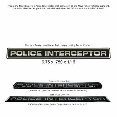 Fits All Interceptor Police Emblem OEM Universal Fit For Car Truck SUV • $10.49