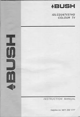 BUSH Colour Television -Installation Manual & Quick Start Guide ONLY (2 Docus.) • £0.99