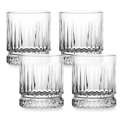 $27 • Buy 4pc Pasabahce Elysia DOF Glassware Clear Drinking Tumblers 355ml Whisky Glasses