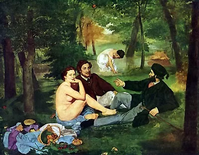 Luncheon On The Grass 1863 By Manet Giclee Fine Art Print Repro On Canvas • $49.95