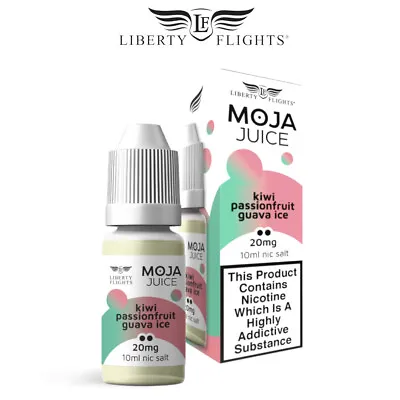 Moja Juice Vape E-Liquid Kiwi Passionfruit 20mg Any Pen 10ml Nic Salt 50VG/50PG • £3.99