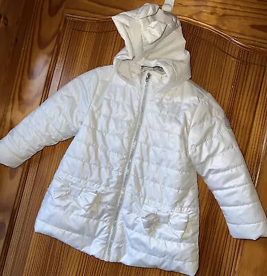 ADEE ARIANA DEE GIRLS Lightweight Designer Coat  White Age 2 Years 24 Months • £9.99