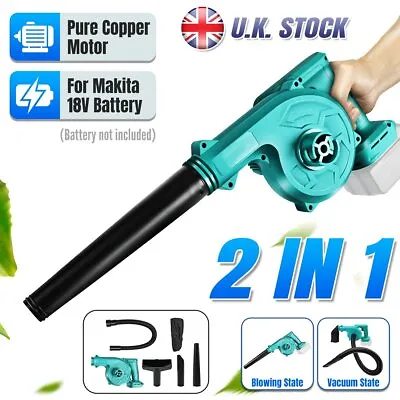 Cordless Air Blower Leaf Snow Dust Home Cleaner For Makita 18V Li-ion Battery UK • £13.69