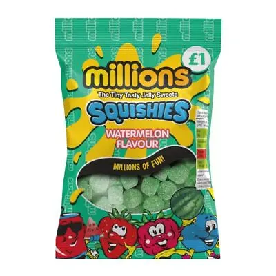 Millions Squishies Watermelon Bag 120g - From Giant Bradley's Sweet Shop • £1