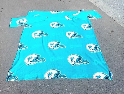 Miami Dolphins Blanket With Sleeves 50 X 62 Inches Cozy Snuggle • $8.99