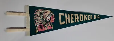 Vintage Cherokee North Carolina Pennant Banner Flag  • $12.50