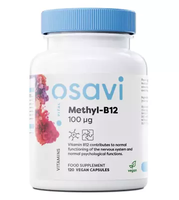 Osavi Methyl-B12 100mcg Vitamin B12 60/120 Vegan Caps • £8.99