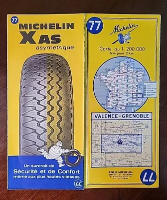 1968 Michelin #77 VALENCE-GRENOBLE France Road Travel Highway Map-Europe • $12.99