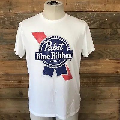 PABST BLUE RIBBON BEER CLASSIC LABEL T-SHIRT Men's Size Large NEW • $14.98