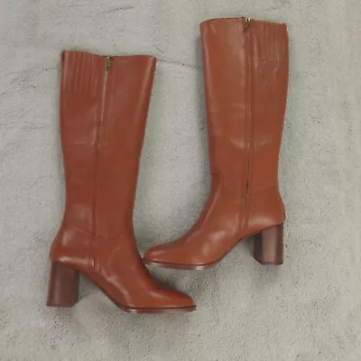 Madewell The Selina Tall Boot Womens 7 Dried Maple Brown Leather • $99.95