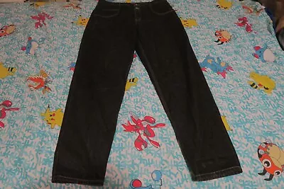 Vintage Guess Jeans Pascal 39075 Mens Tapered Black Denim 38x34 Triangle USA 90s • $54.75