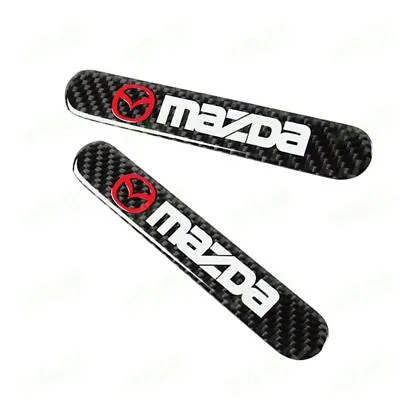 MAZDA Carbon Fiber Car Trunk Side Fenders Door Badge Scratch Guard Sticker X2 • $12.68