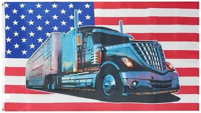 3x5 MACK Truck USA Flag Premium Quality 100D Woven Poly Nylon 3'x5' Flag Banner • $9.88