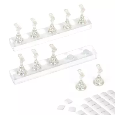  2 Set Nail Holder For Painting Nails Acrylic Nail Stand For Press On / Clear • $17.60