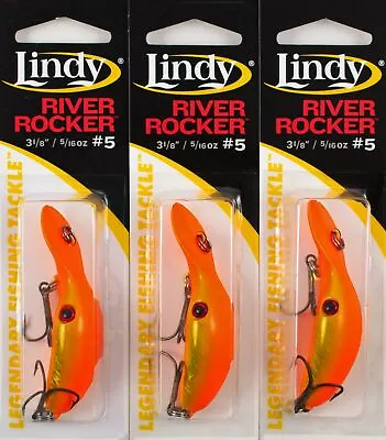 (lot Of 3) Lindy River Rocker #5 3-1/8  5/16oz Lrr519 Orangeade A8262 • $0.99