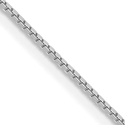 10K White Gold .80mm Box Chain Necklace Jewelry 18  New • $186.50
