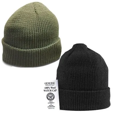 100% Wool Winter Knit Watch Cap Original Genuine GI Military Made In USA • $12.95