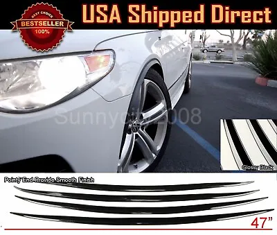 2 Pairs Flexible Slim Fender Flare Extension Black Protector Trim For Ford • $31.94