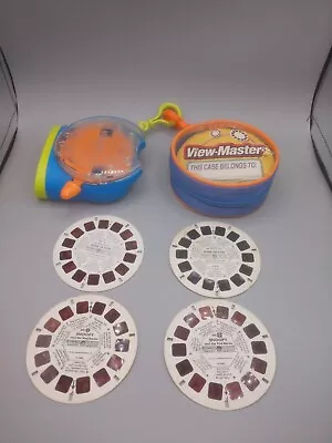 View-Master Blue Green Orange Lot Case 4 Reels Fisher Price Mattel Snoopy Pooh • $18.89