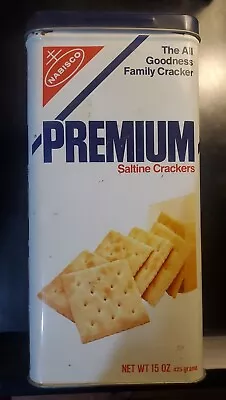 Vintage 1969 Nabisco Premium Saltine Cracker Metal Tin 4 Stack Packs • $10