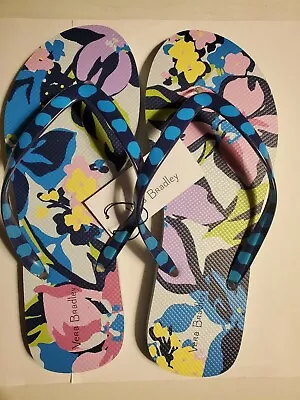 Vera Bradley Marian Floral Flip Flops Medium  Size 7 - 8 (New & Sealed) • $15.95