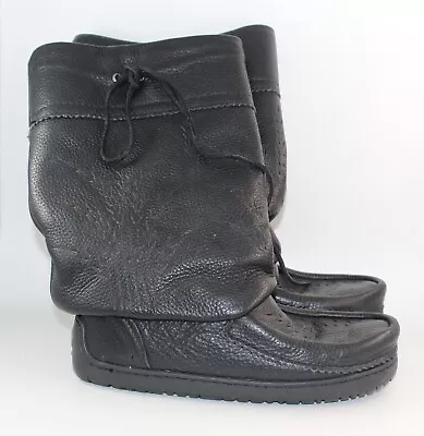 Manitobah Mukluks Gatherer Black Boots Size 5 L5 • $84.95