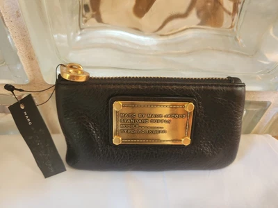 $79 • Buy C Marc By Marc Jacobs Black Pouch Classic Q Leather  Coin Purse NWT M3PE098