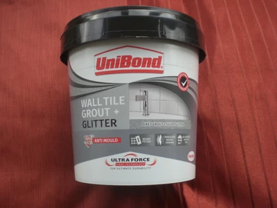£12.40 • Buy Unibond Ultraforce Wall Tile Glitter Grout Grey 1.38kg Ready To Use Anti Mould