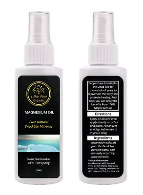 Pure MAGNESIUM OIL Spray | 100% Natural Dead Sea Minerals | 100ml • £9.99