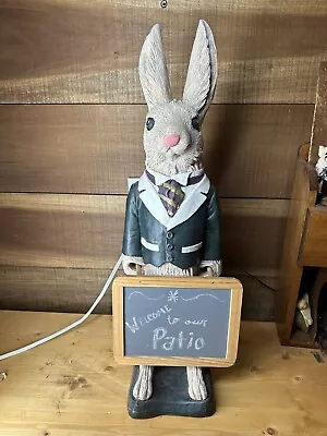VTG HUGE Bunny RABBIT Figure Statue Patio Restaurant Menu Chalkboard 29” • $75