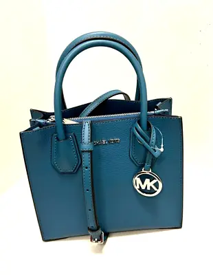 Michael Kors Mercer Medium Messenger Satchel Shoulder Bag Handbag Purse Teal MK • $89.50