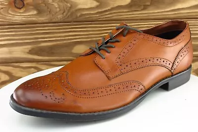 H&M Shoes Sz 10 M Brown Wingtip Oxfords Leather Men • $39.99