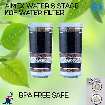 8 Stage Water Filter Cartridges Purifier Cooler Dispenser Ceramic Replacement X2 • $58