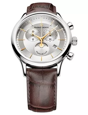 NWT Maurice Lacroix Les Classiques Silver Dial Moonphase 40mm Men's Watch • $699.99